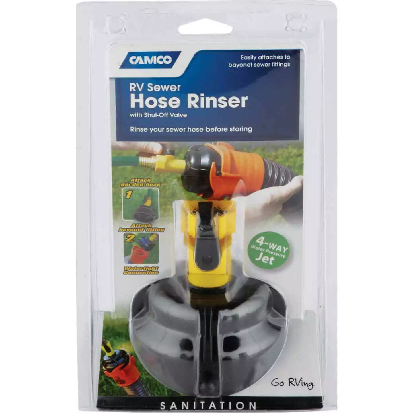 Camco RV Sewer Hose Rinser Cap 4 Camco RV Sewer Hose Rinser Cap - Image 2