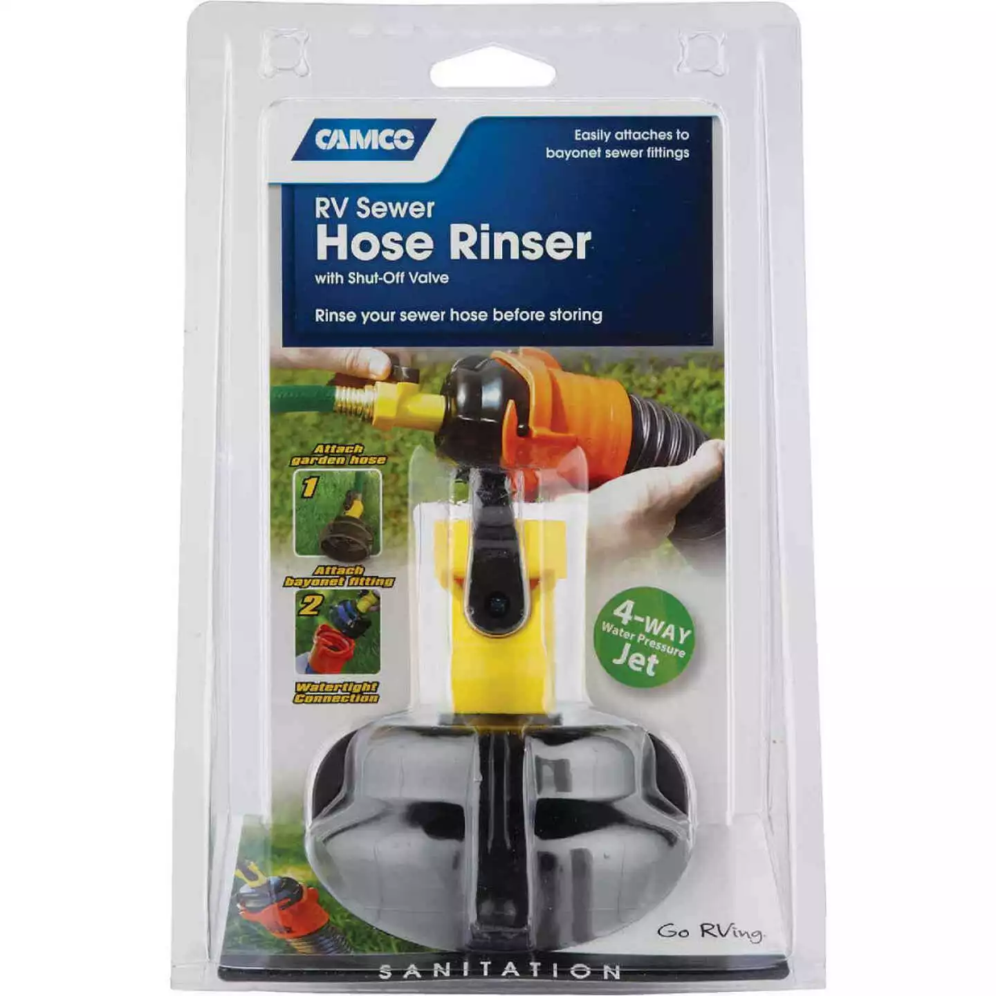 Camco RV Sewer Hose Rinser Cap 6 Camco RV Sewer Hose Rinser Cap - Image 4