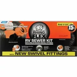 Camco 15 Ft. RhinoFlex RV Sewer Kit -Home renovation store ItemImage 576898 q5weyr g3vyq0 drnrap