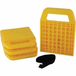 Camco Interlocking W/Built-in Handle RV Stabilizer Jack Pads, (4-Pack)