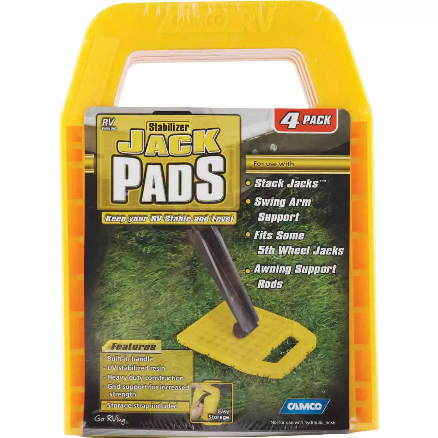 Camco Interlocking W/Built-in Handle RV Stabilizer Jack Pads, (4-Pack) 7 Camco Interlocking W/Built-in Handle RV Stabilizer Jack Pads, (4-Pack) - Image 5