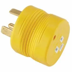 Camco Power Grip 30A Male To 15A Female RV Plug Adapter
