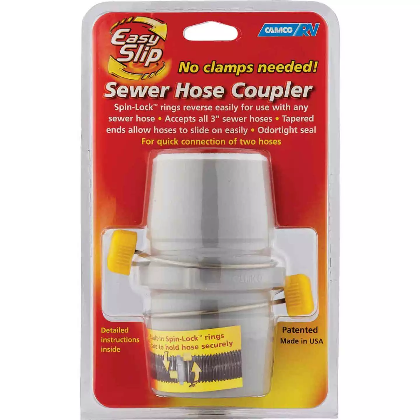 Camco Easy Slip RV Sewer Hose Coupler 4 Camco Easy Slip RV Sewer Hose Coupler - Image 2