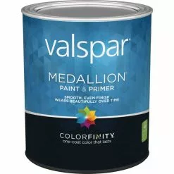 Valspar Medallion 100% Acrylic Paint & Primer Eggshell Interior Wall Paint, White, 1 Qt.