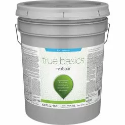 True Basics By Valspar Flat Exterior Paint, 5 Gal., Pastel Base