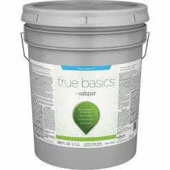 True Basics By Valspar Flat Exterior Paint, 5 Gal., Clear Base
