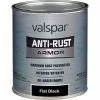 Valspar Anti-Rust Oil-Based Flat Armor Rust Control Enamel, Black, 1 Qt. 1 Valspar Anti-Rust Oil-Based Flat Armor Rust Control Enamel, Black, 1 Qt. -Home renovation store ItemImage 776127 q5x1ul djrl28 e673um