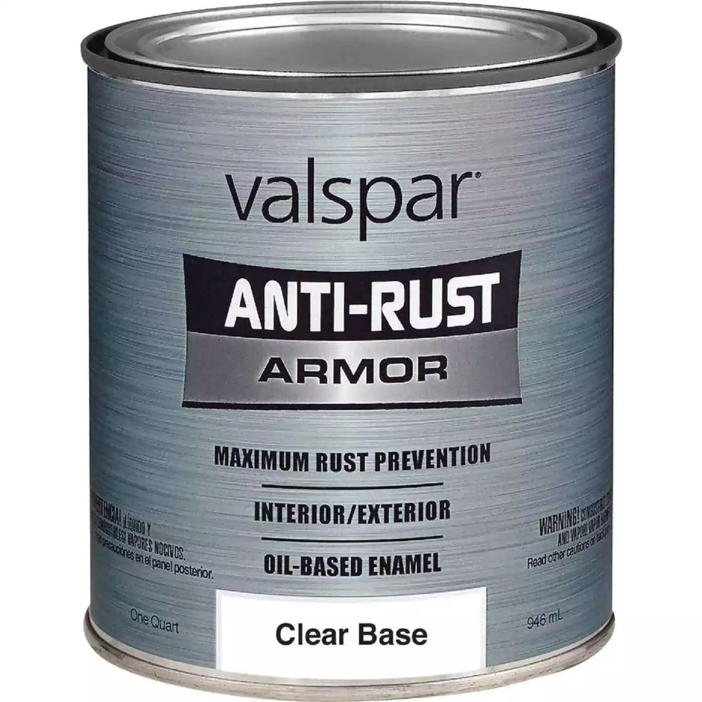 Valspar Anti-Rust Oil-Based Gloss Armor Rust Control Enamel, Clear Base, 1 Qt. 3 Valspar Anti-Rust Oil-Based Gloss Armor Rust Control Enamel, Clear Base, 1 Qt.