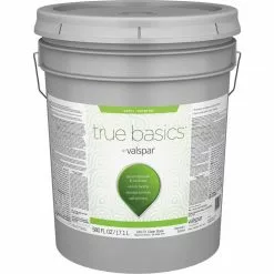 True Basics By Valspar Satin Exterior Paint, 5 Gal., Clear Base