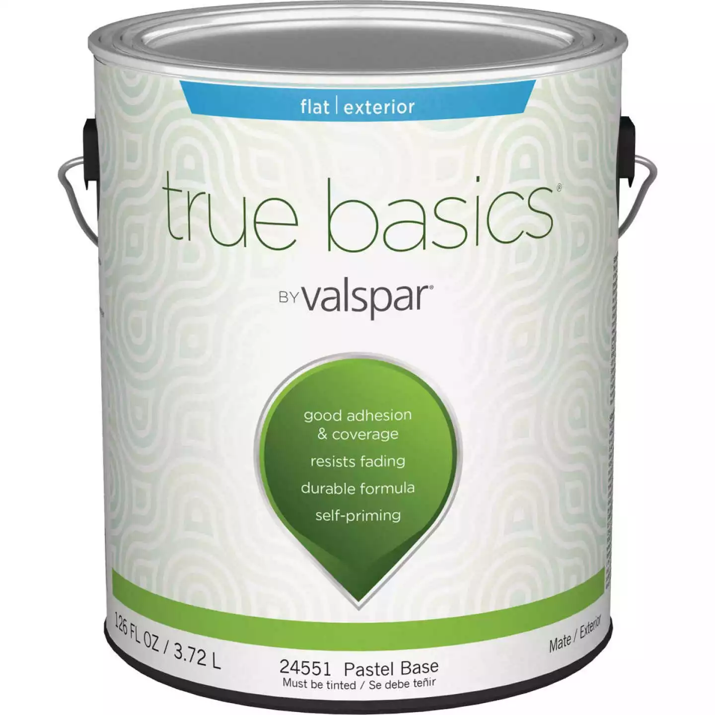 True Basics By Valspar Flat Exterior House Paint, 1 Gal., Pastel Base 3 True Basics By Valspar Flat Exterior House Paint, 1 Gal., Pastel Base