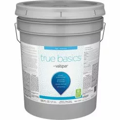 True Basics By Valspar Flat Interior Paint, 5 Gal., Clear Base