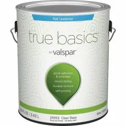 True Basics By Valspar Flat Exterior House Paint, 1 Gal., Clear Base