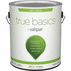 True Basics By Valspar Satin Exterior House Paint, 1 Gal., Tint Base