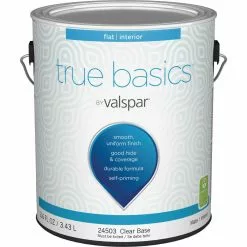 True Basics By Valspar Flat Interior Wall Paint, 1 Gal., Clear Base