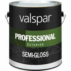 Valspar Professional 100% Acrylic Semi-Gloss Exterior House Paint, White, 1 Gal.