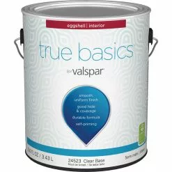 True Basics By Valspar Eggshell Interior Wall Paint, 1 Gal., Clear Base