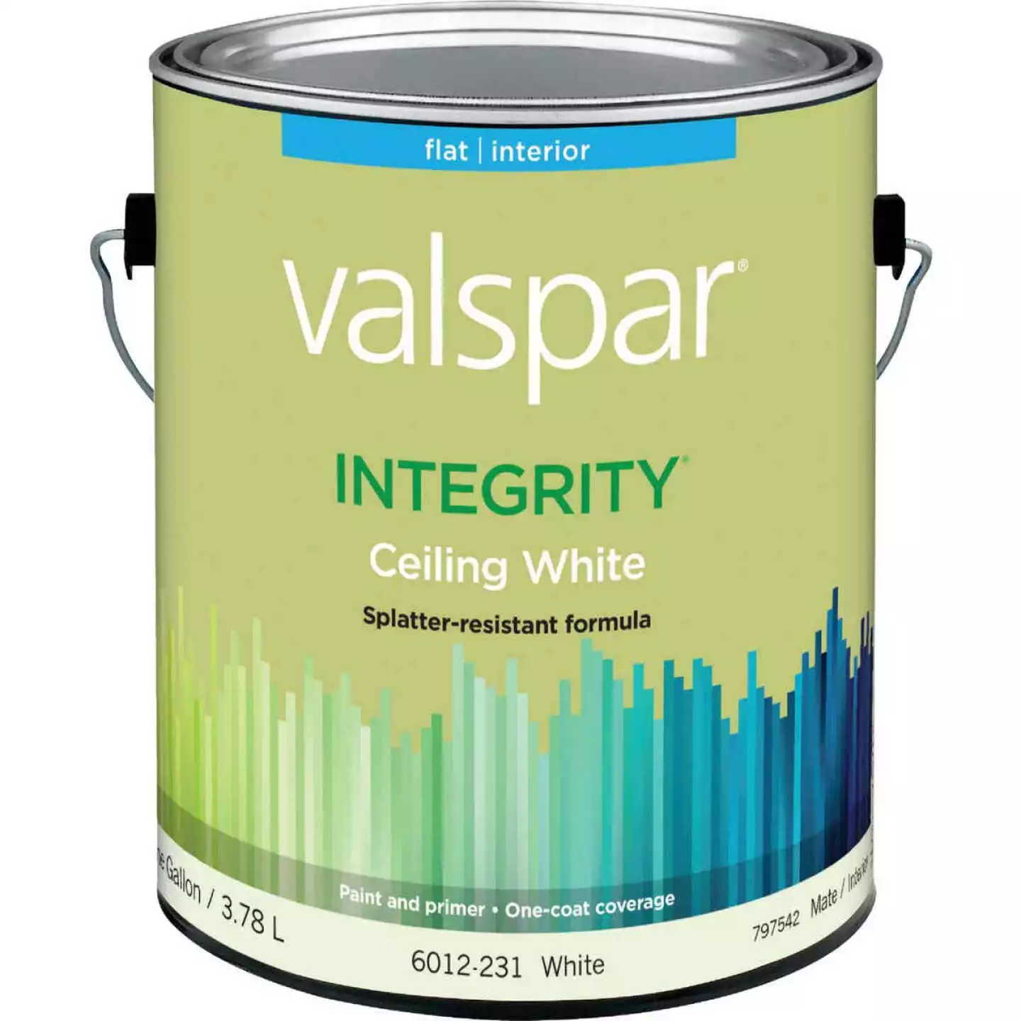 Valspar Integrity Latex Paint And Primer Flat Ceiling Paint, White, 1 Gal. 3 Valspar Integrity Latex Paint And Primer Flat Ceiling Paint, White, 1 Gal.
