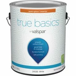 True Basics By Valspar Semi-Gloss Interior Wall Paint, 1 Gal., White