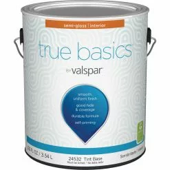 True Basics By Valspar Semi-Gloss Interior Wall Paint, 1 Gal., Tint Base