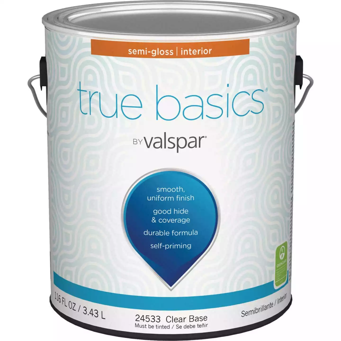 True Basics By Valspar Semi-Gloss Interior Wall Paint, 1 Gal., Clear Base 3 True Basics By Valspar Semi-Gloss Interior Wall Paint, 1 Gal., Clear Base